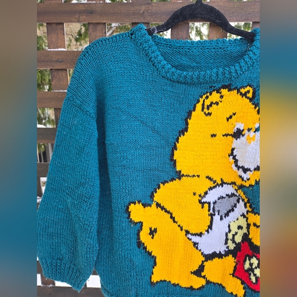 Vintage Care Bear Hand Knit Sweater - Picture 2 of 9